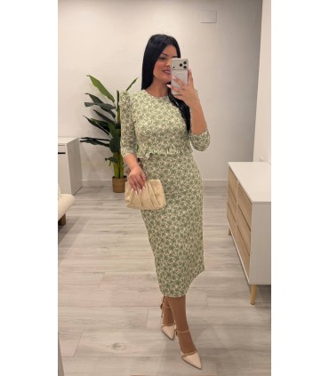 Conjunto flower verde