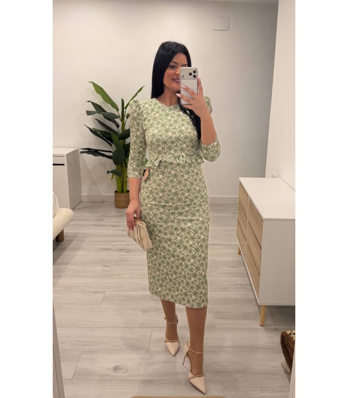 Conjunto flower verde