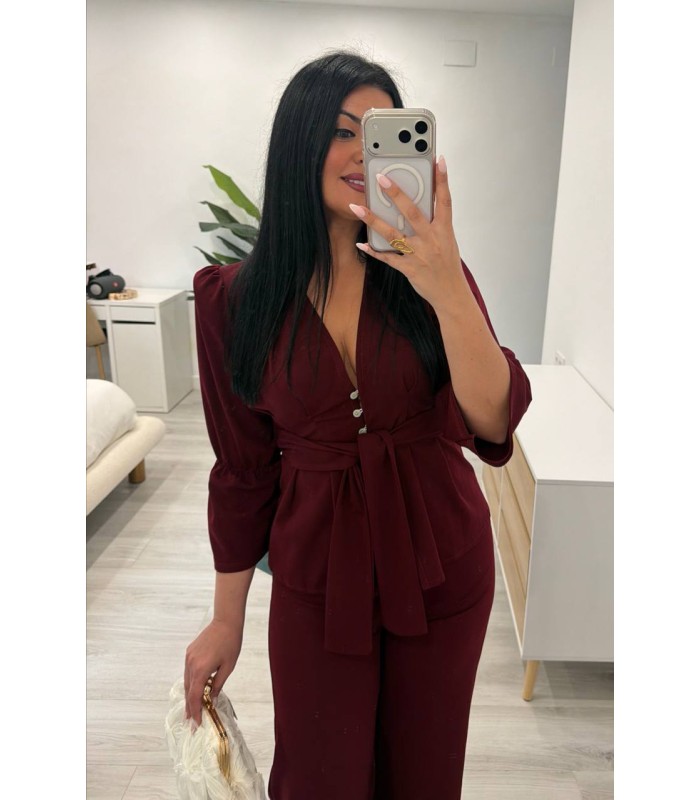Conjunto chaqueta Burdeos