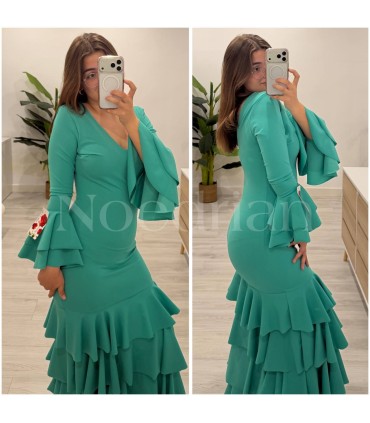 Vestido flamenca verde