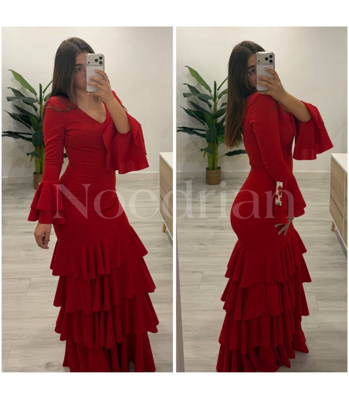 Vestido flamenca rojo