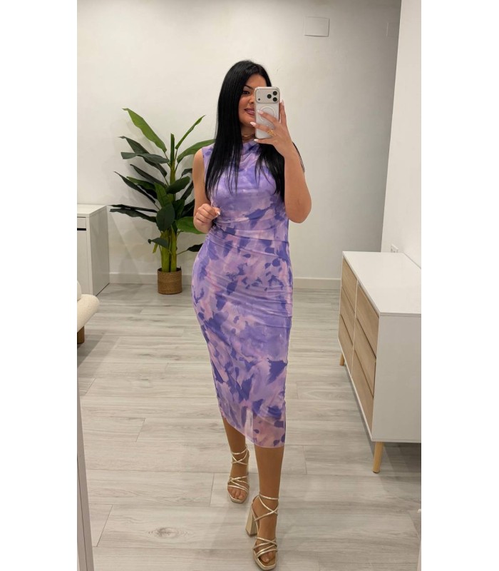 Vestido Mireia malva