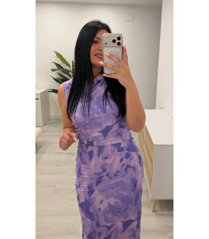 Vestido Mireia malva