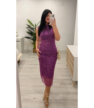 Vestido Mireia buganvilla