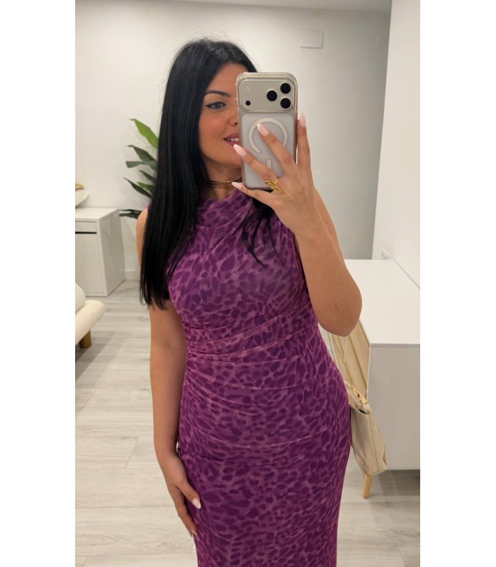 Vestido Mireia buganvilla