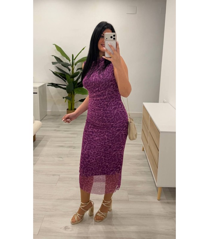 Vestido Mireia buganvilla