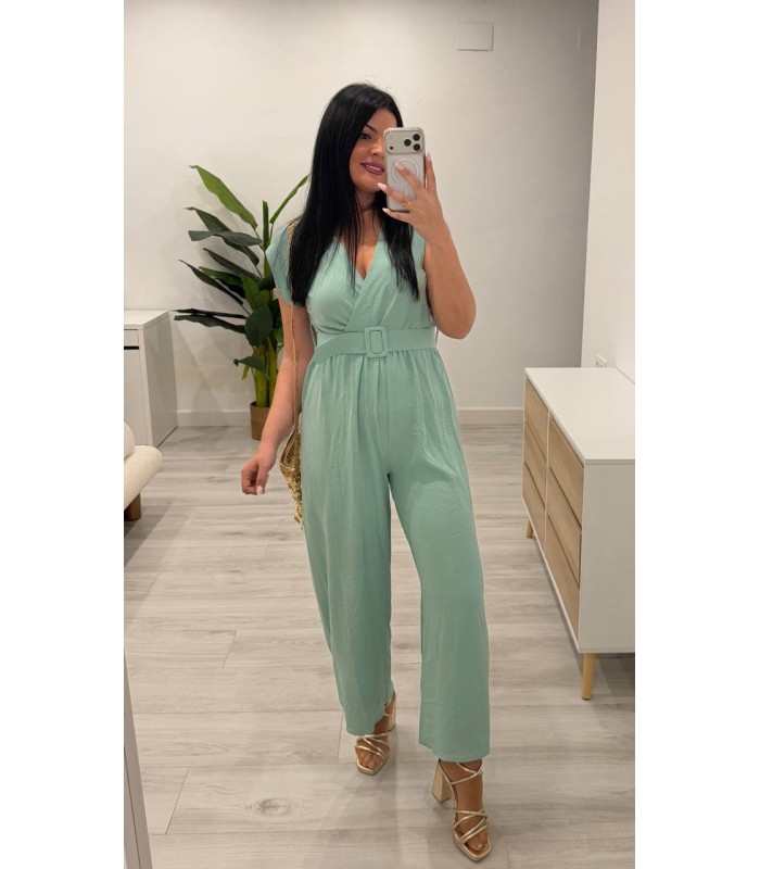 Mono con cinturón Nerea verde