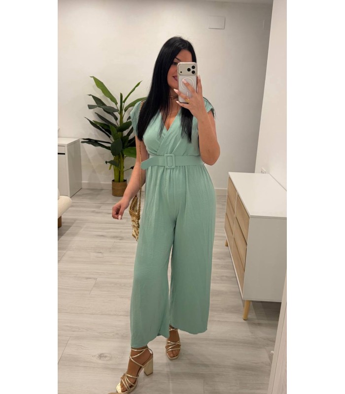 Mono con cinturón Nerea verde