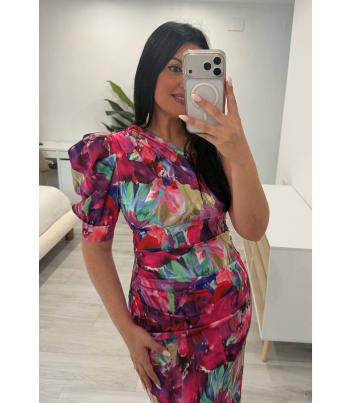 Vestido Pink manga corta