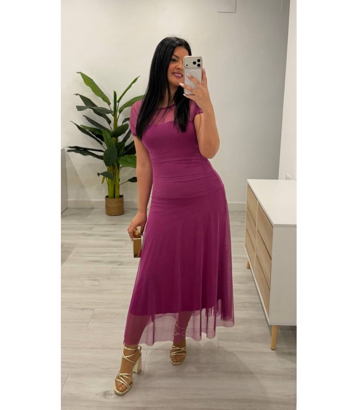 Vestido Brenda buganvilla