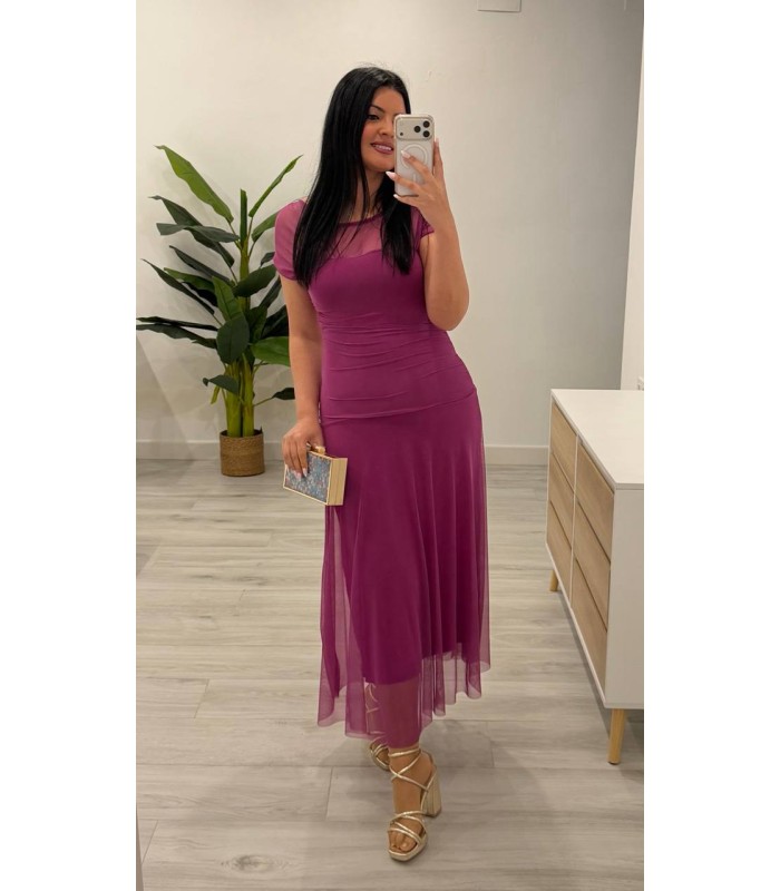 Vestido Brenda buganvilla