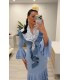 Vestido flamenca celeste