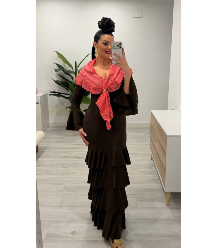 Vestido flamenca marrón