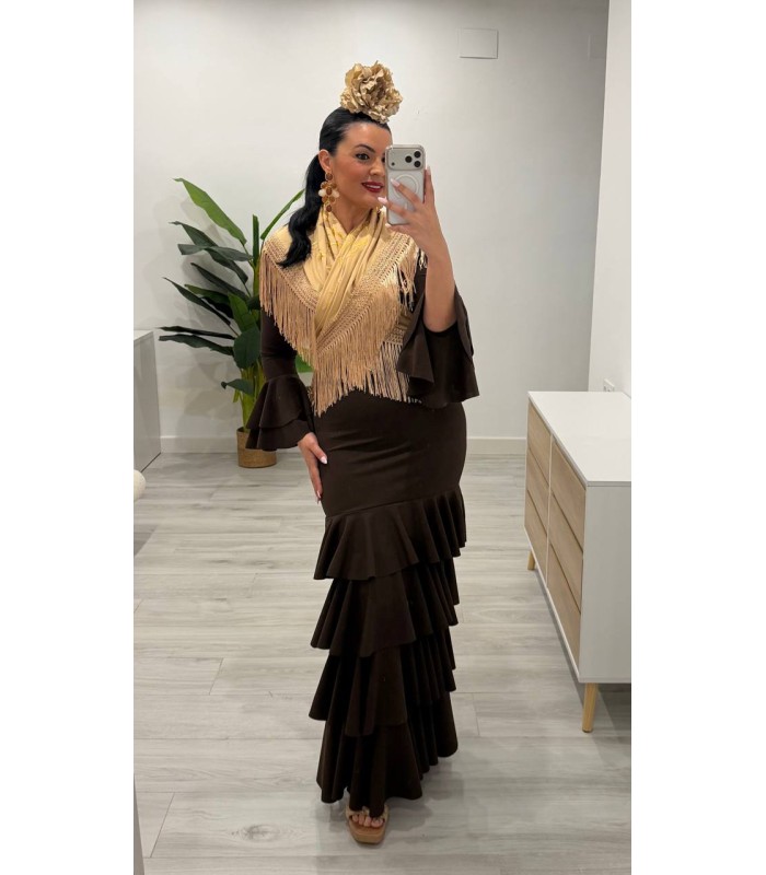 Vestido flamenca marrón
