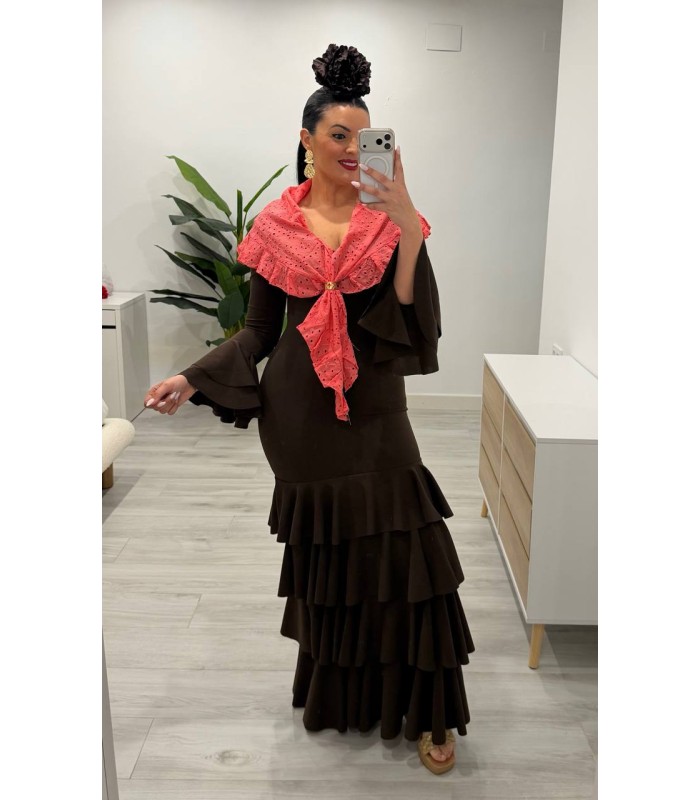 Vestido flamenca marrón