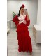 Vestido flamenca volantes rojo