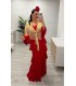 Vestido flamenca volantes rojo