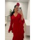 Vestido flamenca volantes rojo