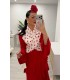 Vestido flamenca volantes rojo