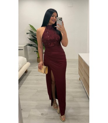 Vestido Irina granate