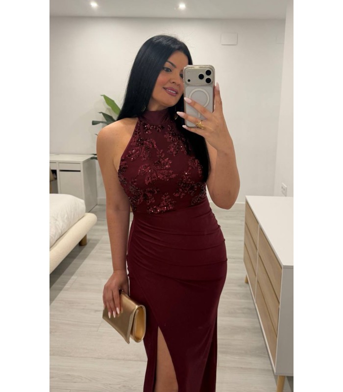 Vestido Irina granate