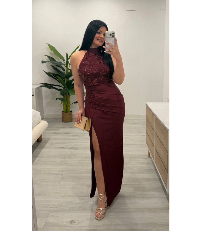 Vestido Irina granate
