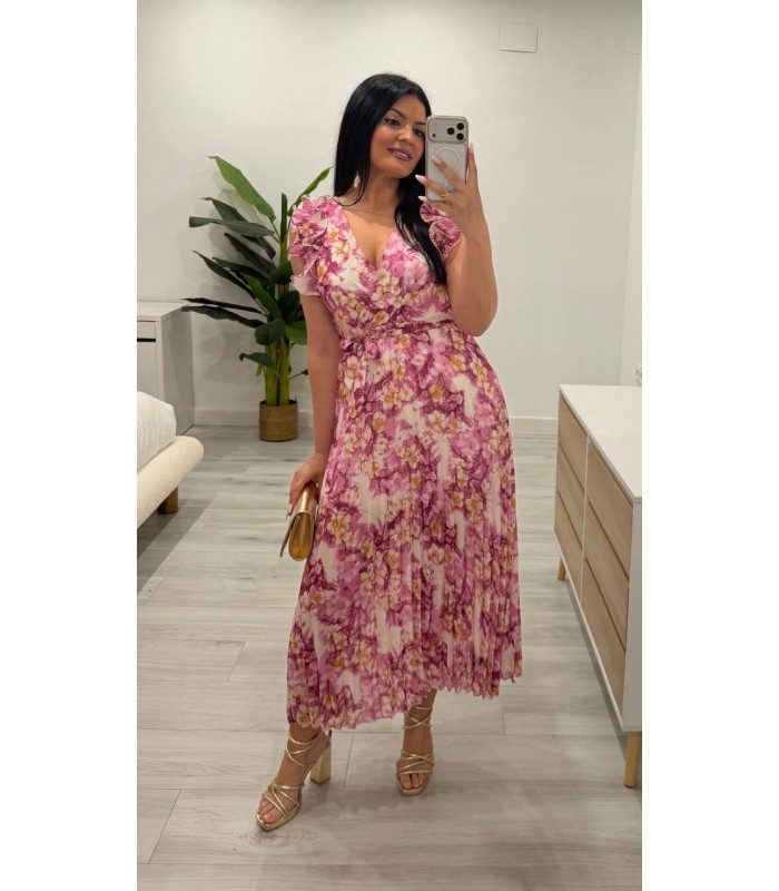 Vestido Noa buganvilla