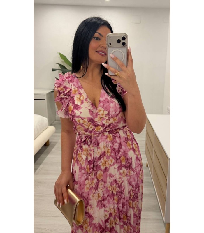 Vestido Noa buganvilla