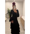Vestido flamenca encajes negro