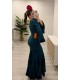 Vestido flamenca Volantitos Paola petroleo