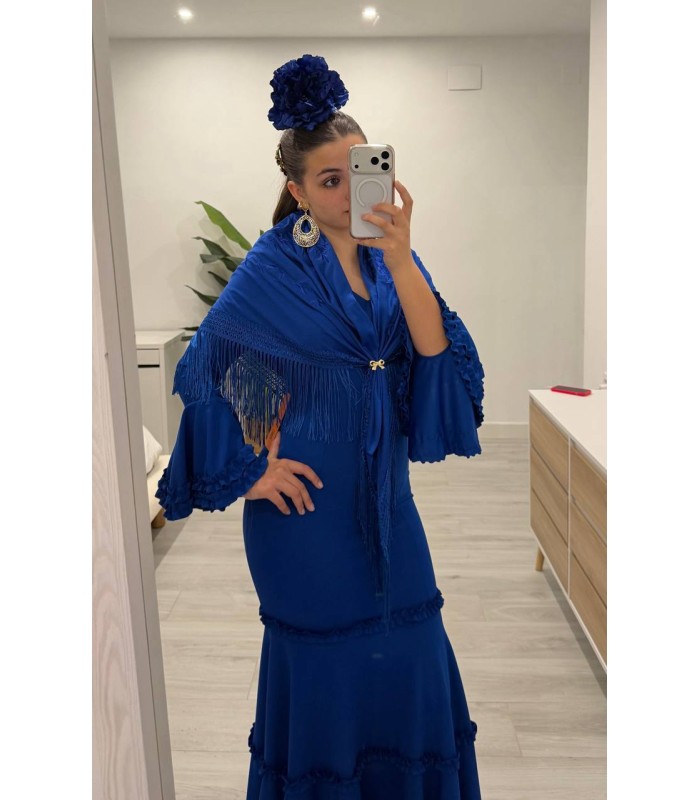 Vestido flamenca Volantitos Paola eléctrico