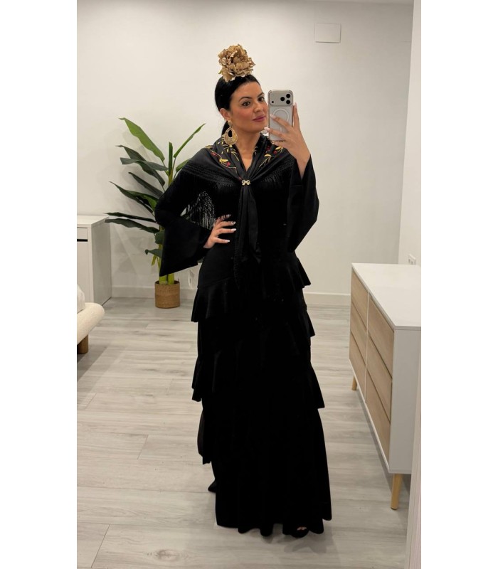 Vestido flamenca volantes negro
