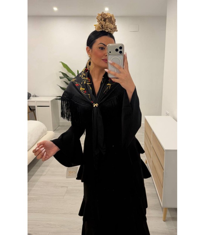 Vestido flamenca volantes negro