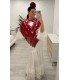 Vestido flamenca Macarena tul Blanco