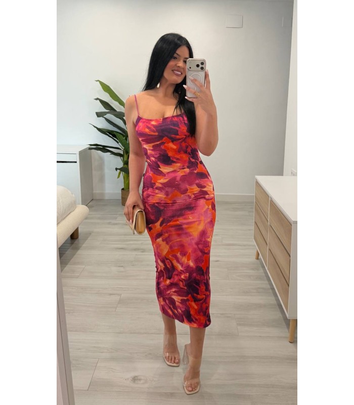 Vestido Susana buganvilla