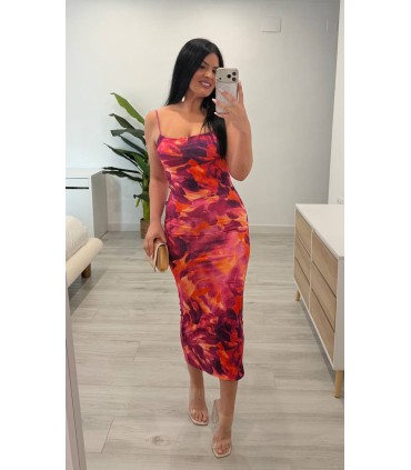 Vestido Susana buganvilla
