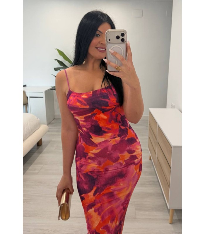 Vestido Susana buganvilla