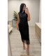 Vestido lunares tul negro