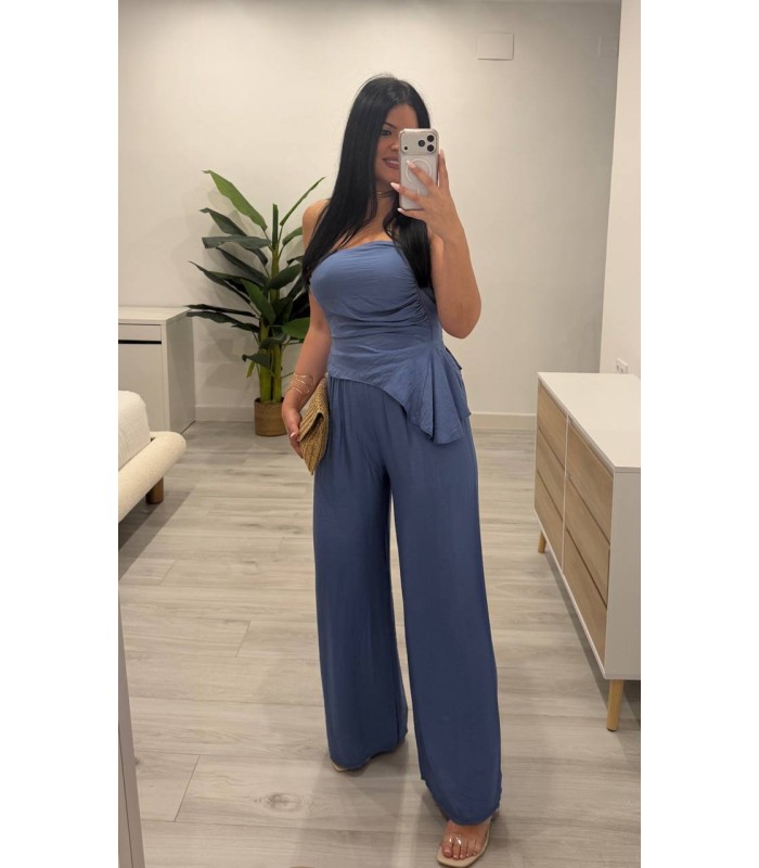 Conjunto lino azulón