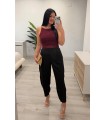 Pantalón globo vestir negro