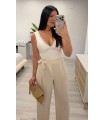 Camiseta encaje licra blanca