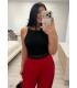 Top encaje negro