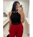 Top encaje negro