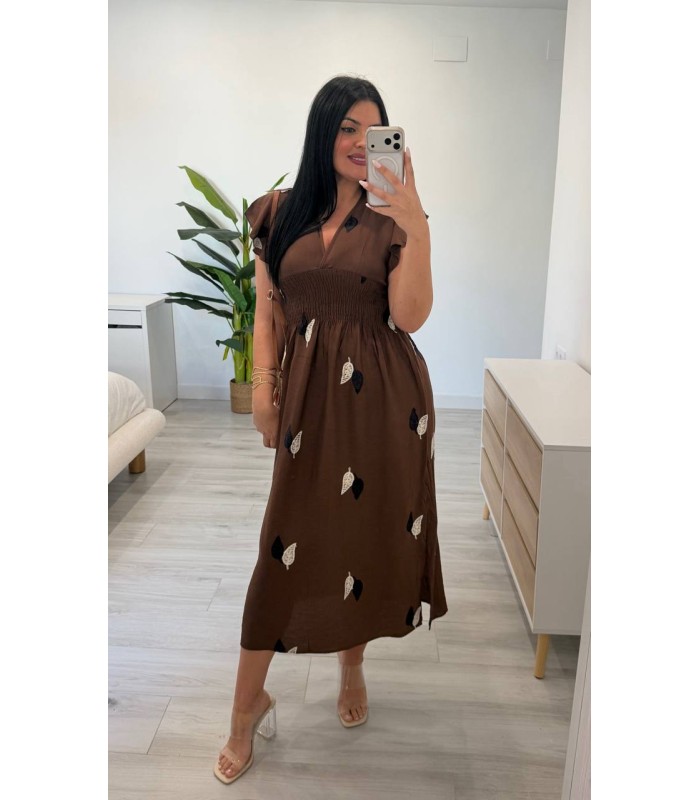 Vestido Lino marrón