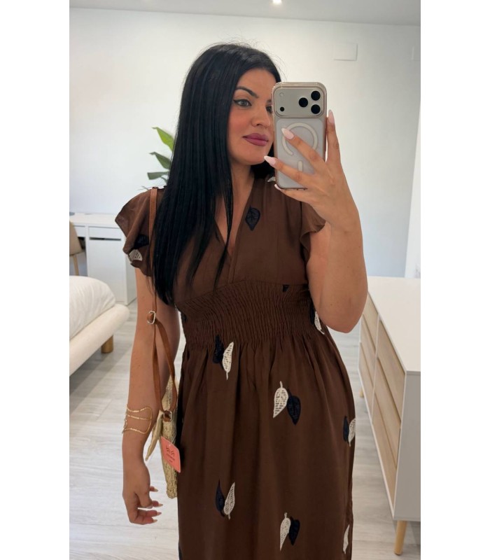 Vestido Lino marrón