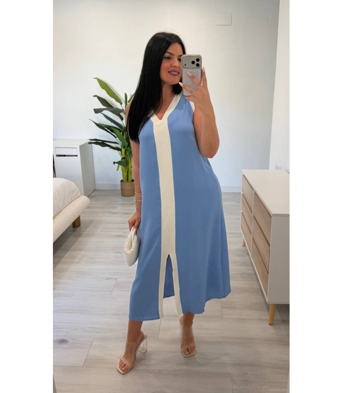 Vestido Miren azulado