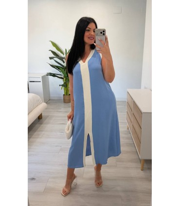 Vestido Miren azulado