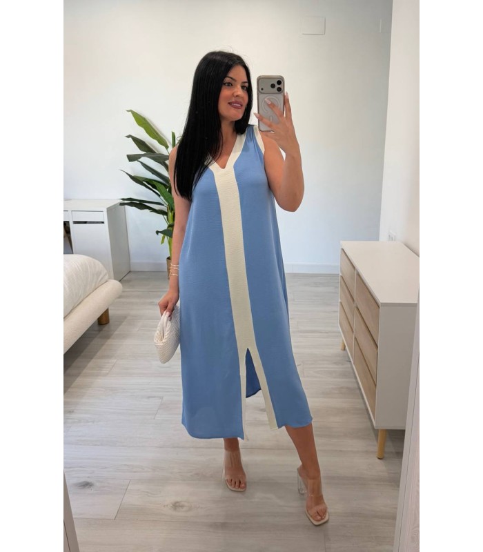Vestido Miren azulado