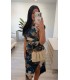Vestido Rossé sin mangas petroleo