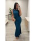 Vestido Clara petroleo